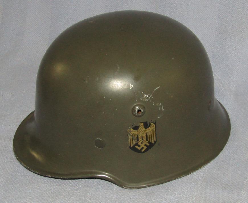 WW2 Double Decal Heer Aluminum Parade Helmet