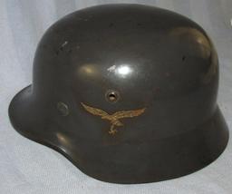 Double Decal M35 Luftwaffe Helmet-Parade Finish-Q66-Named