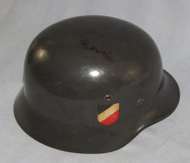 Double Decal M35 Luftwaffe Helmet-Parade Finish-Q66-Named