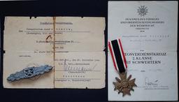 German Army Panzer-Pioneer NCO Medal & Document Group 