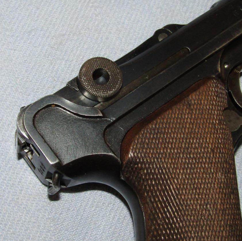 Double Date (1917-1920) Stamped Weimar Police Luger-ERFURT- Original Finish W/Modified Holster