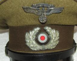 Rare WW2 NSKK Assigned To The Wehrmacht Visor Cap For Enlisted-By EREL