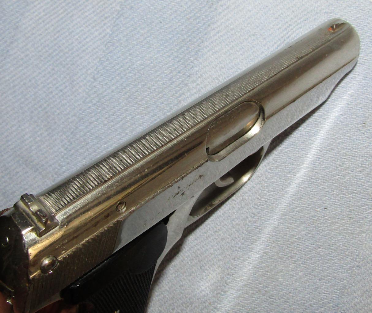 Wehrmacht Proofed Sauer & Sohn Model 38H Pistol-Late War Variant-Nickel Finish