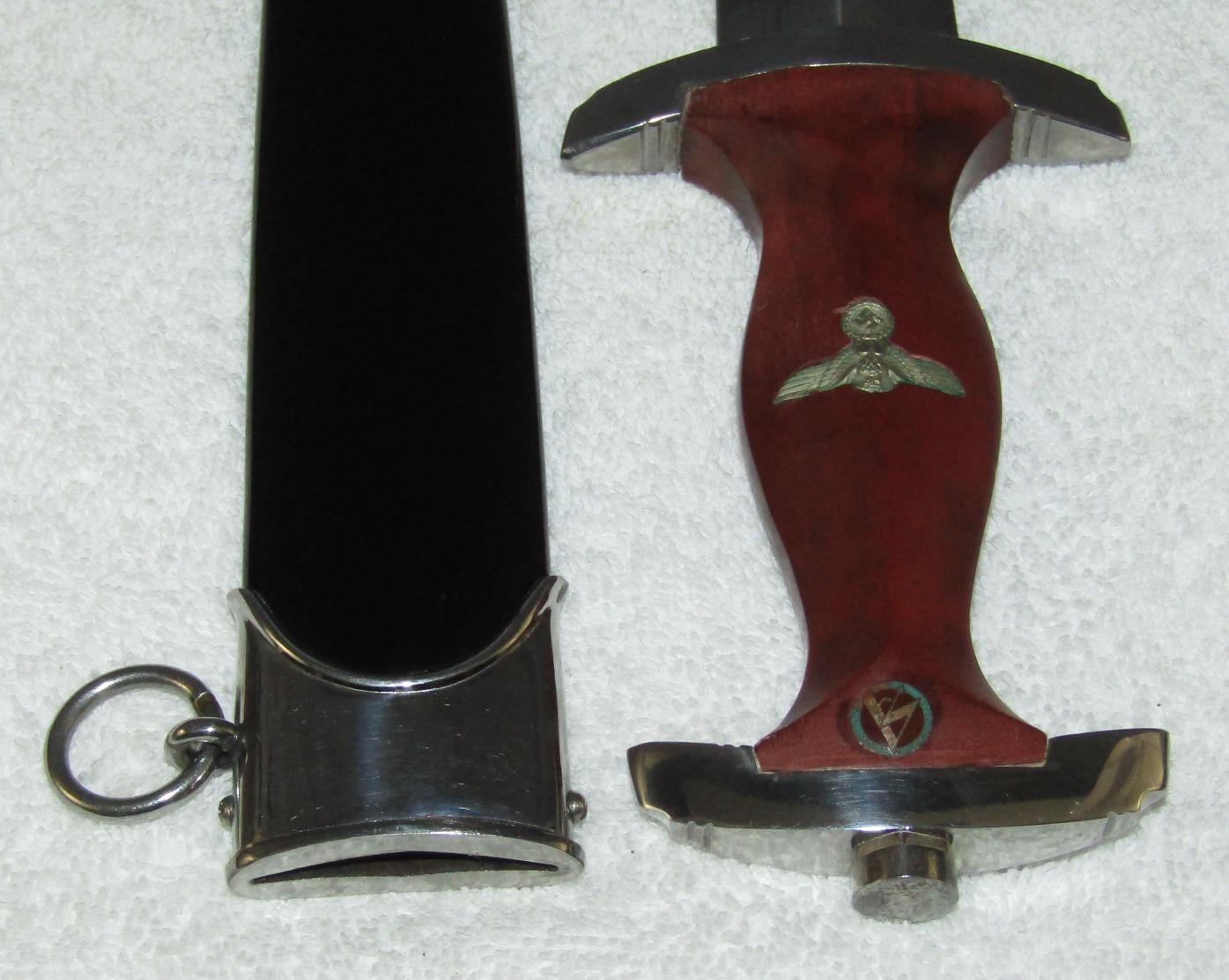 NSKK Dagger With Scabbard-Near Mint Condition-Scarce RZM M7/73 Maker-Fu.A Helbig