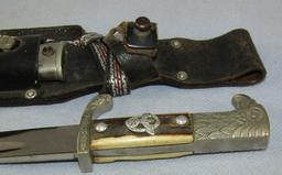 WWII Nazi Police Long Model "Bayonet By Weyersberg-Matching # Stampings