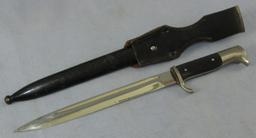 German Long Model Dress Bayonet W/Scabbard/Frog-Police Emblem On Grip-Anton Wingen