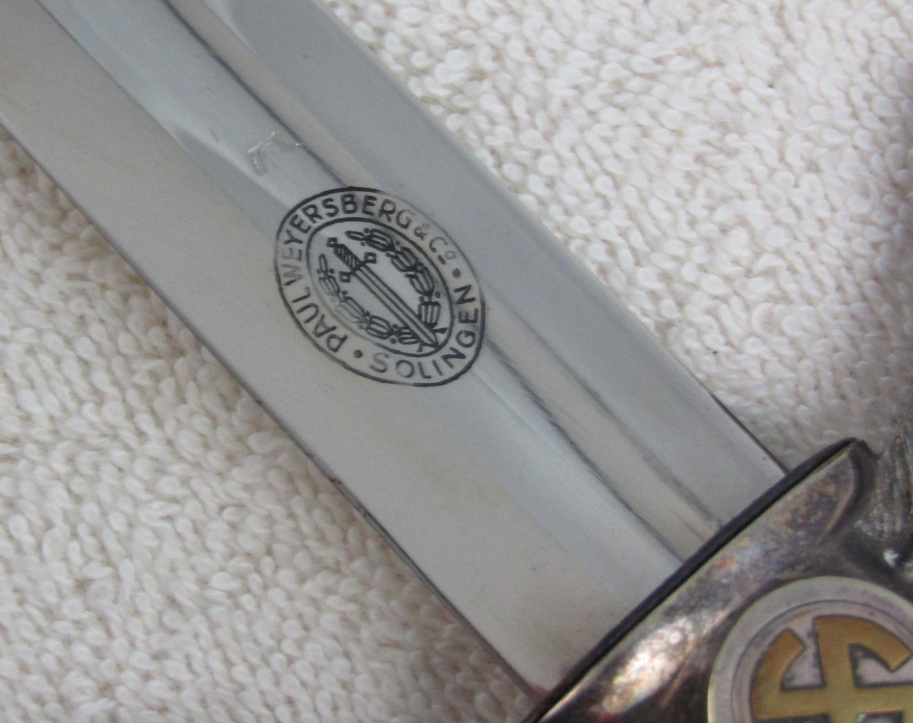 Early Model Nickel Fittings Luftwaffe Officer's Sword By Weyersberg-Very Nice Example!