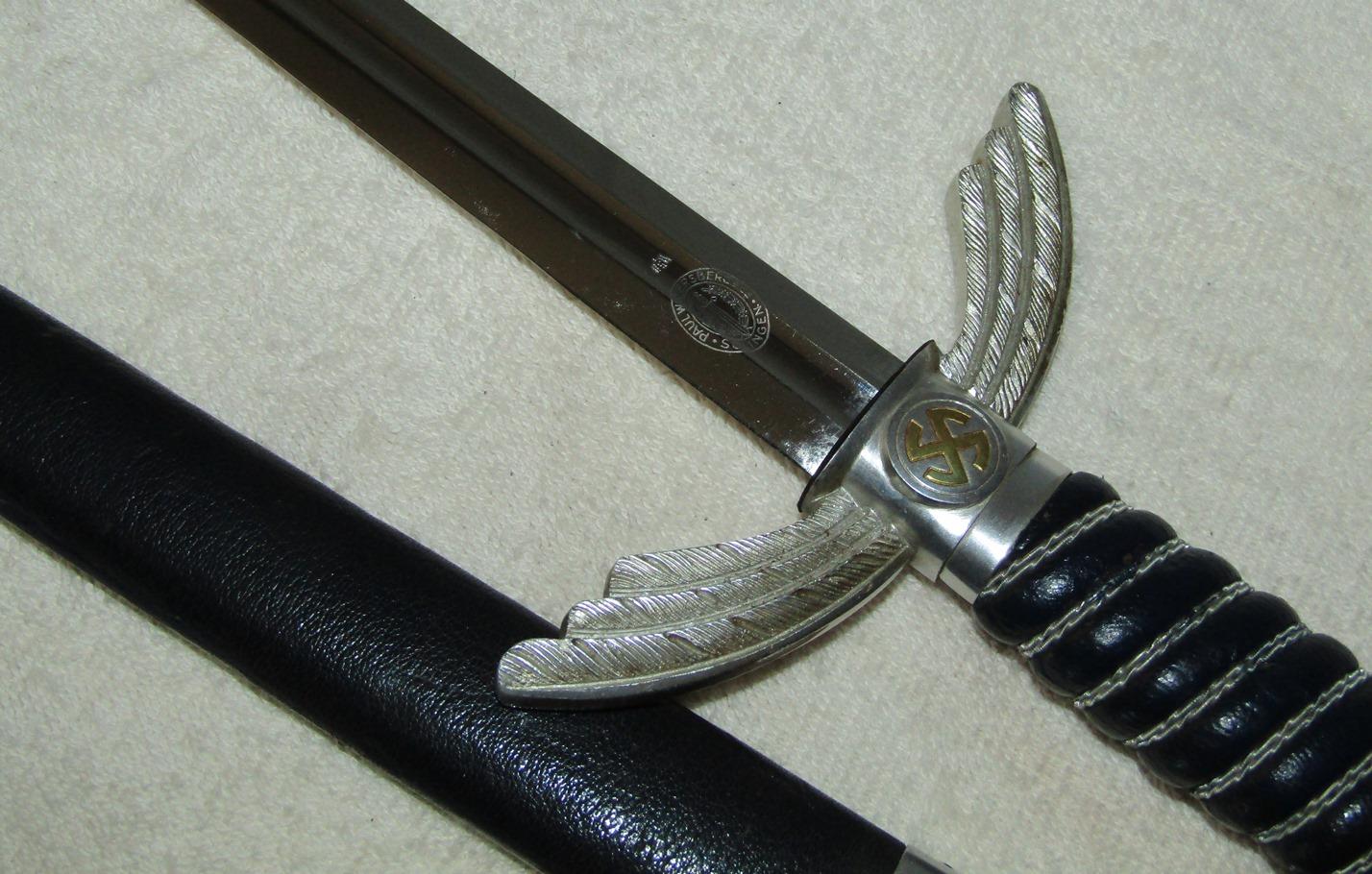 Later Type Aluminum Fittings Luftwaffe Officer's Sword By Weyersberg-Very Nice Example!