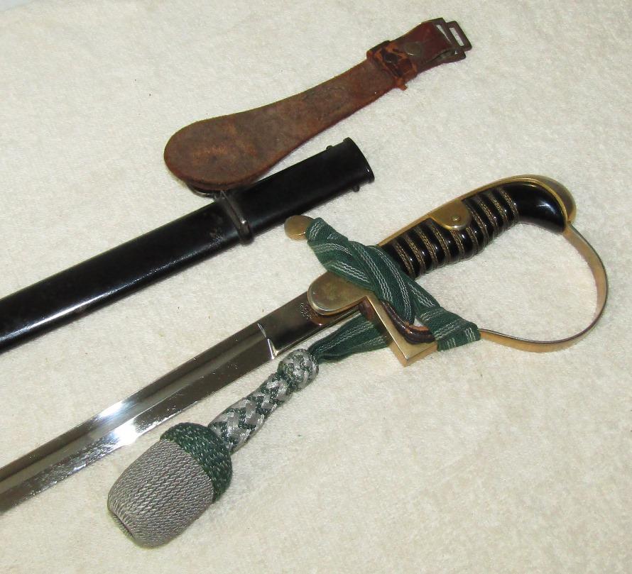 Pre/Early WW2 Period German NCO Sword By Alcoso With Portapee/Leather Hanger