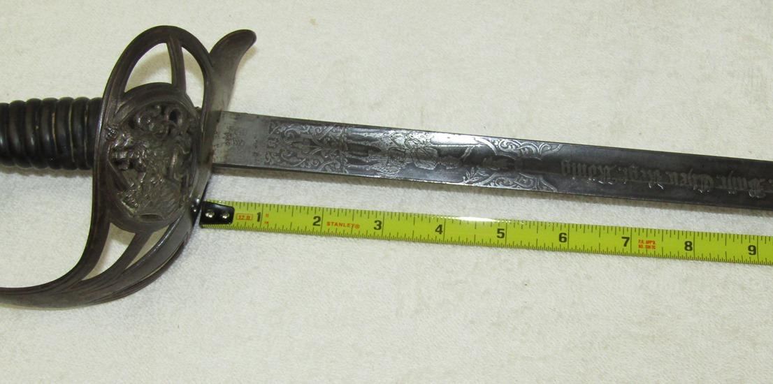 Pre/Early WW1 German/Bavarian Calvary Officer's Sword "4th Chevaliers Regiment "König"