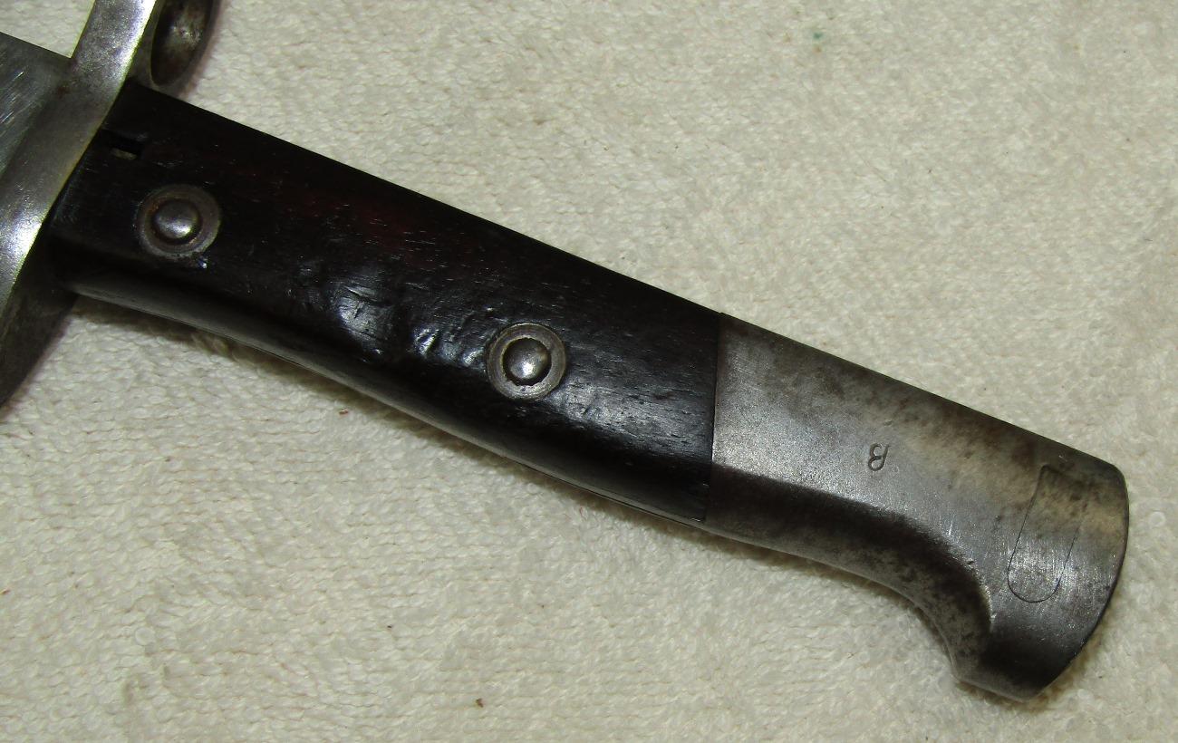 Scarce M1908 Brazilian Mauser Bayonet-Matching Numbers With Leather Scabbard-Arsenal Markings