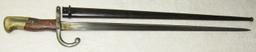 M1874 French Gras Rifle Bayonet With Scabbard-Matching #ers. 1877 Dated