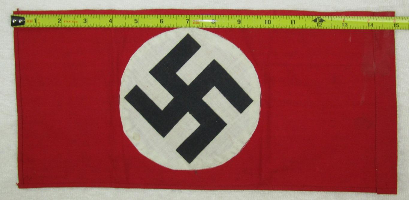 Small Double Sided NSDAP Flag With Sewn Pole Loop