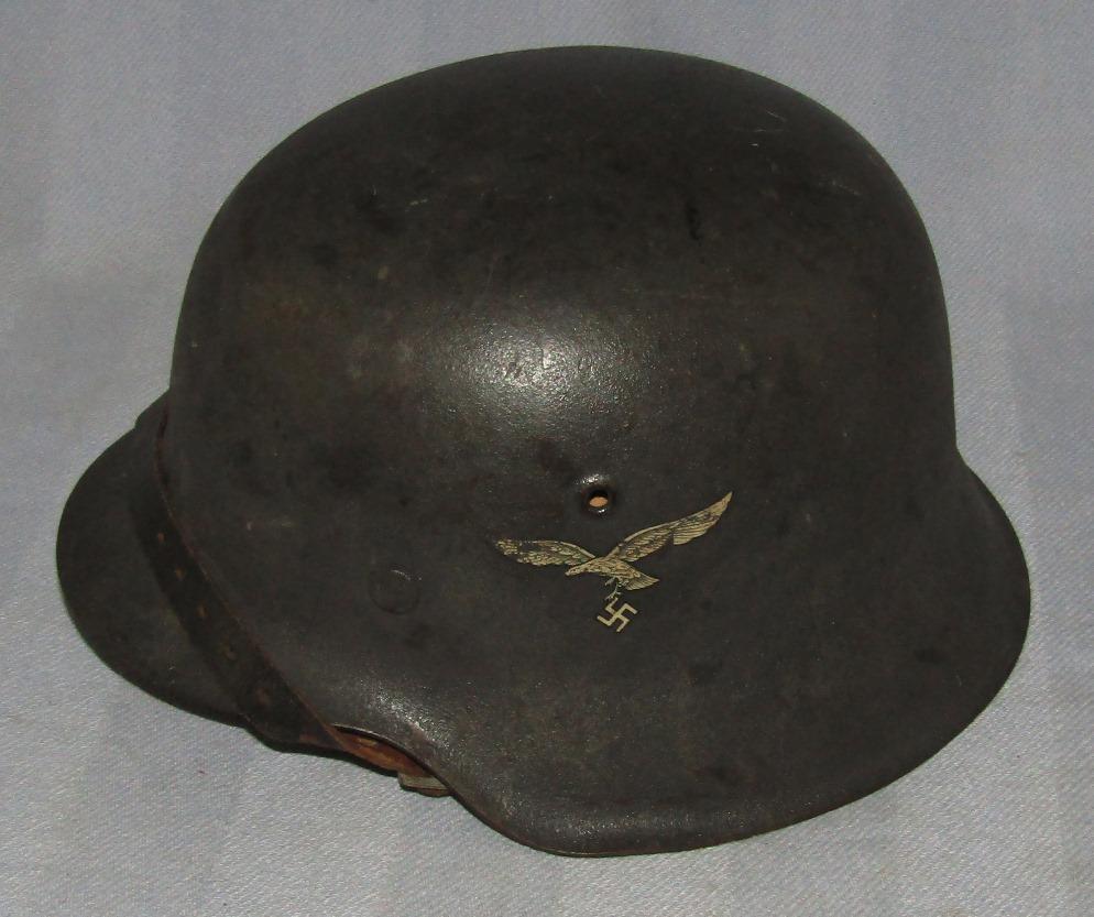 Direct Vet Estate M42 Single Decal Luftwaffe Helmet With Liner/Chin Strap