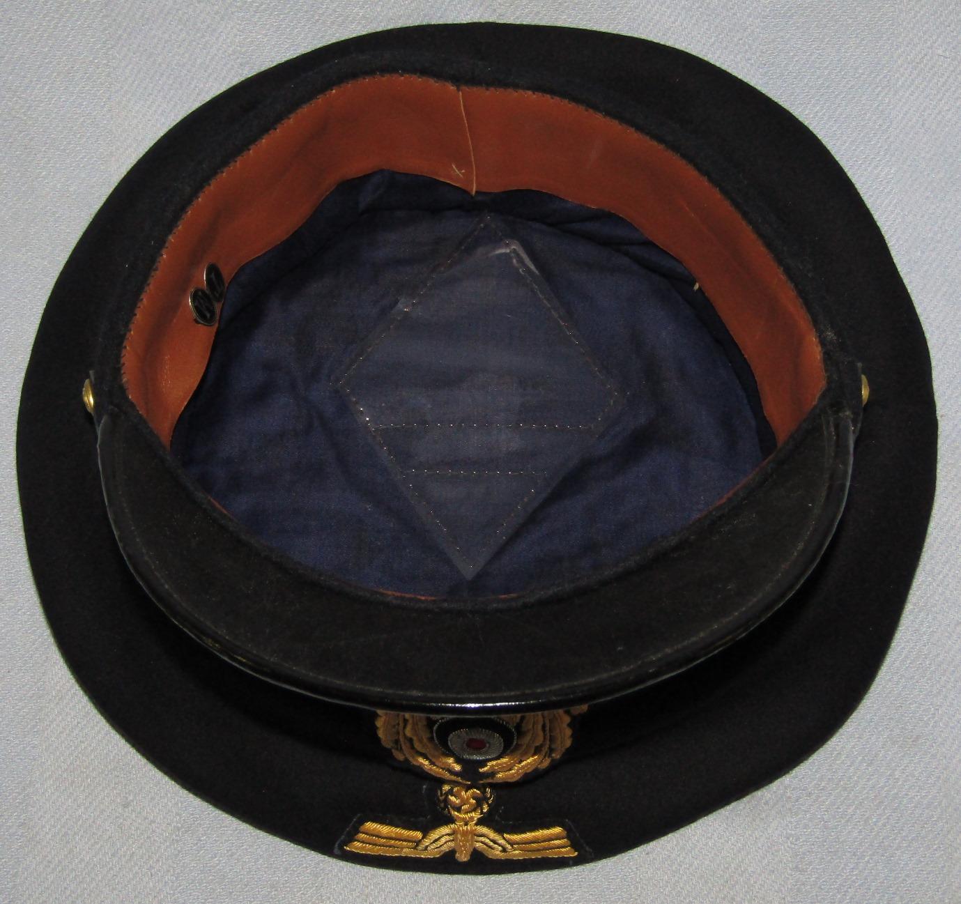 Scarce WWII Kriegsmarine Visor Cap For Rank Of Lieutenant