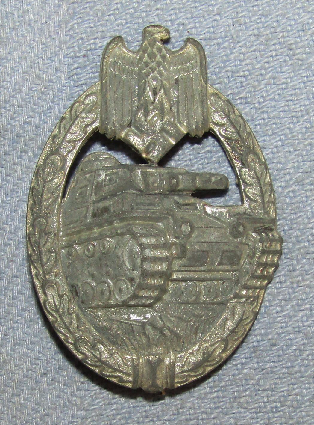 Panzer Assault Badge In Silver-Stamped Version By Assmann