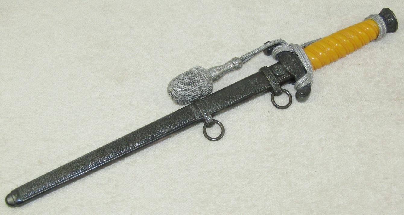 German Wehrmacht Officer's Dress Dagger W/Portapee-F.W. HOLLER-Excellent Example!