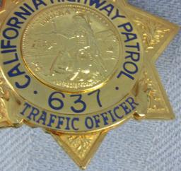 Scarce & Obsolete Vintage California Highway Patrol Traffic Officer's Numbered Badge