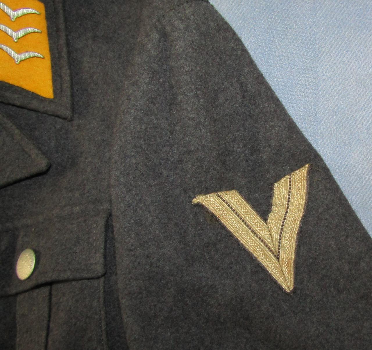 Early Luftwaffe 4 Pocket Fallschirm/Flight Tunic For Rank Of Obergefreiter-By "Lago-Mu"