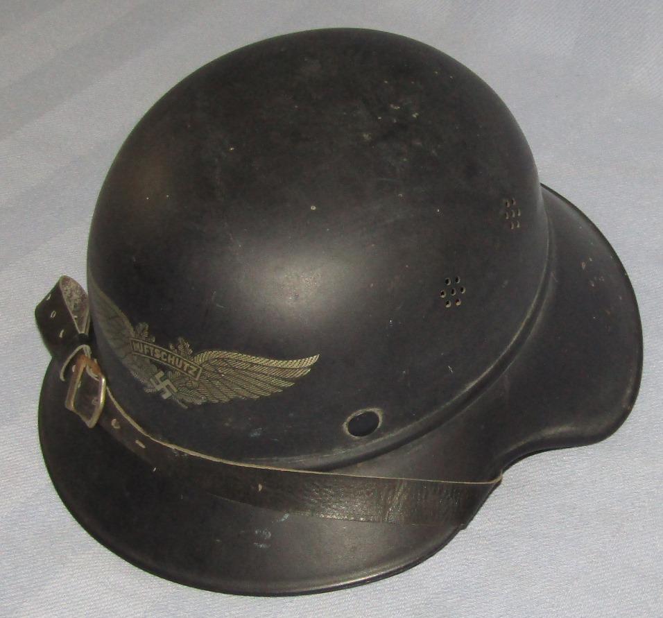 2nd Type 2 Piece Luftschutz Helmet With Chin Strap