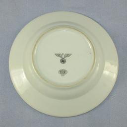 1937 dated Porcelain Soup Bowl With Political Eagle