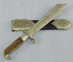 RAD Enlisted Hewer With Scabbard-Eickhorn Maker marked