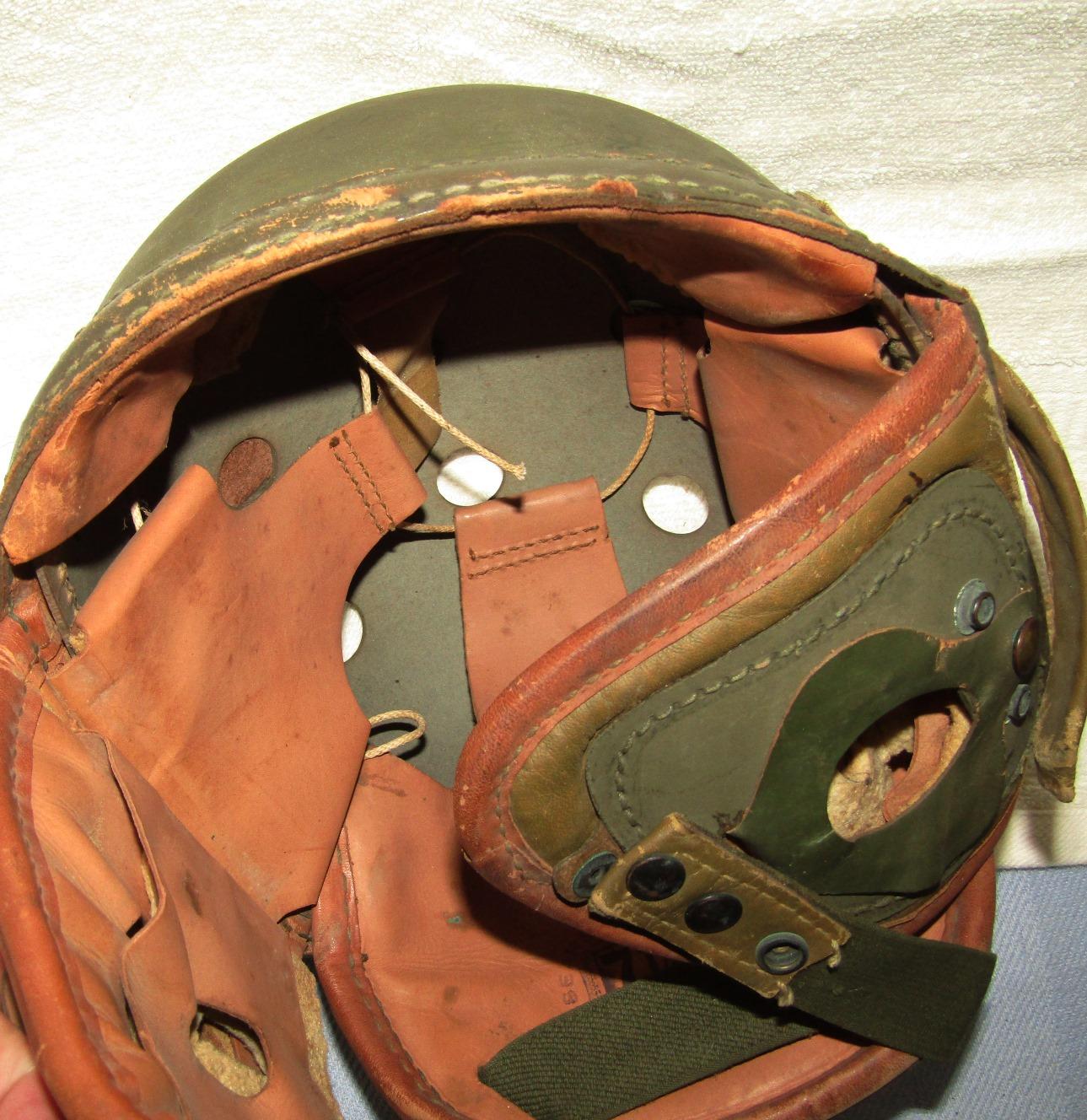 Scarce WWII Period U.S. Army M38 Tank Crew Helmet-Sears Saddlery Co. Size 7-1/8