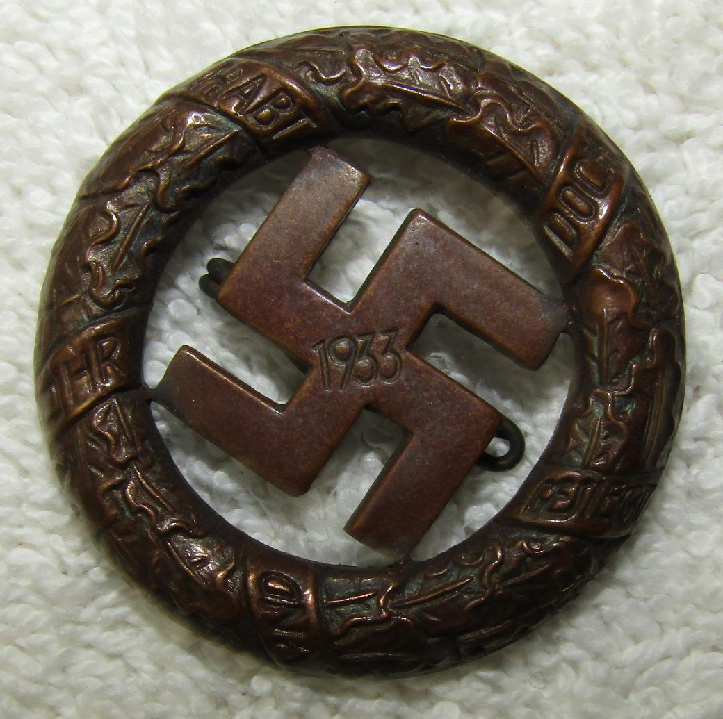 Early 3rd Reich 1933 Gau Munich Commemorative Honor Badge By Deschler & Sohn