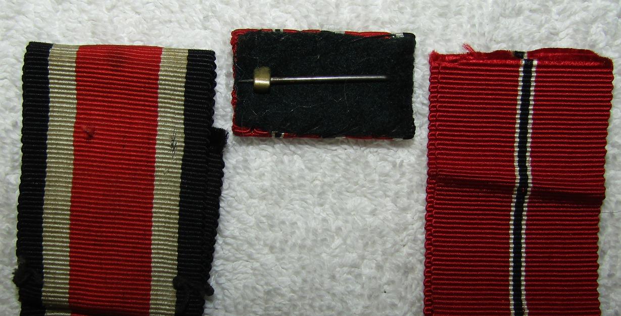 2pcs-Iron Cross 2nd Class-Eastern Front Medal-2 Place Ribbon Bar