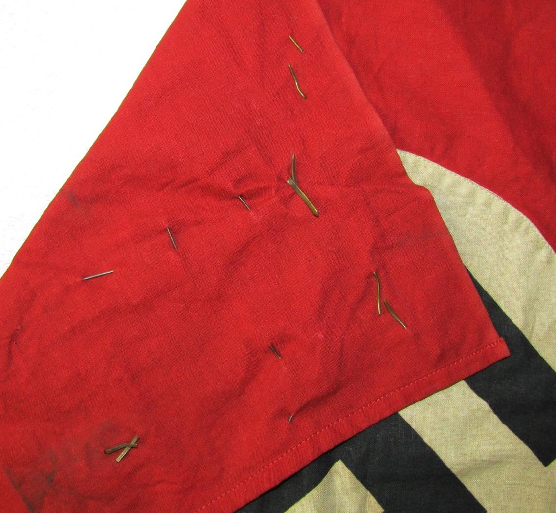 Ww2 Vet Bringback-Small NSDAP Banner With Vet Applied Insignia