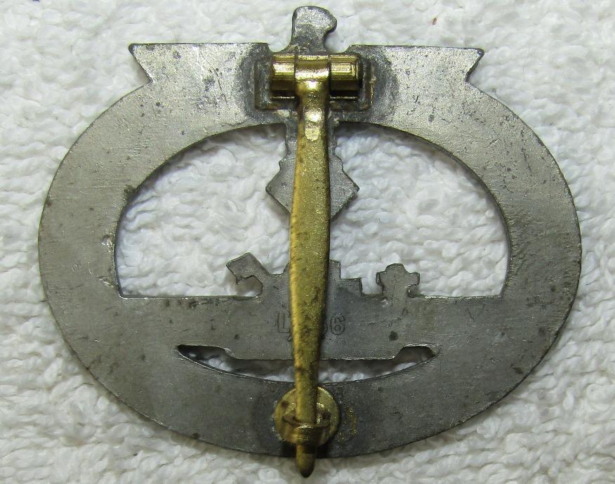 Mid War Kriegsmarine U-Boat Badge-L/56 Maker Marked