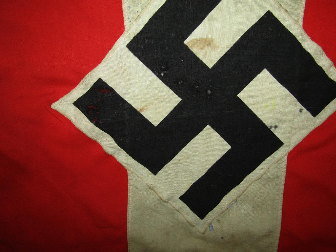 Rare Hitler Youth Double Sided Trumpet Banner