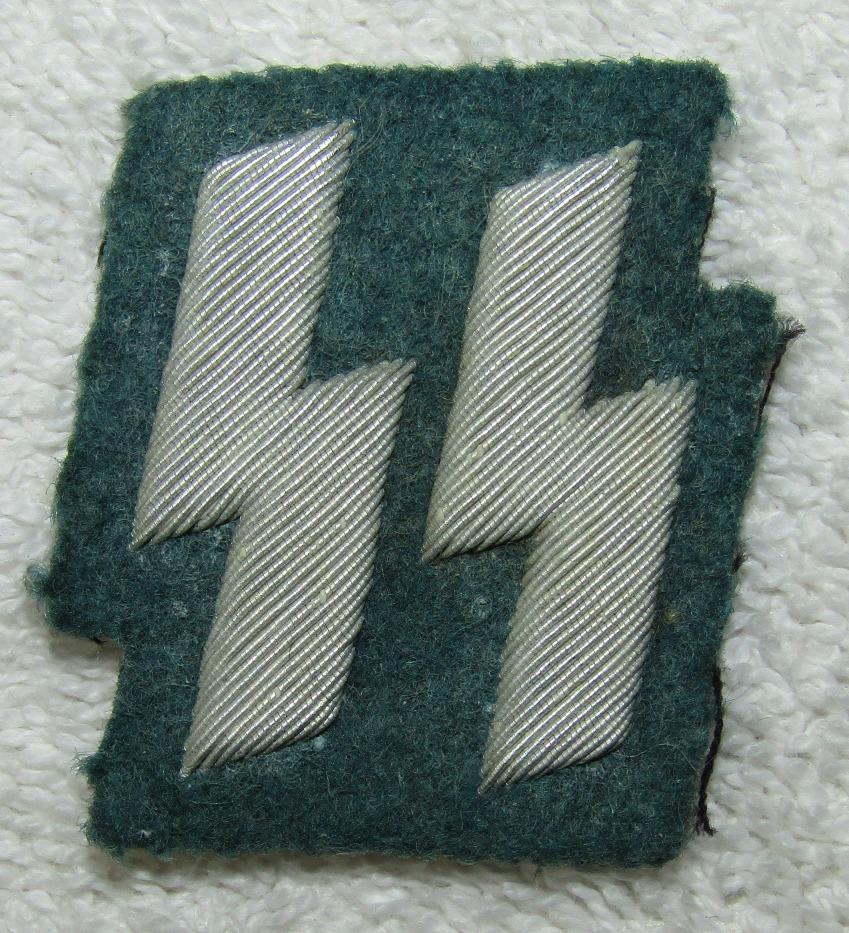 Scarce WW2 Nazi Police Serving With The Gestapo/Waffen SS Bullion Runic SS Member Patch-RZM Tag