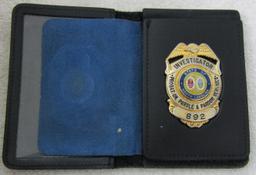 Ca. 1950-60's "SOUTH CAROLINA PROBATION, PAROLE & PARDON INVESTIGATOR" Wallet Badge