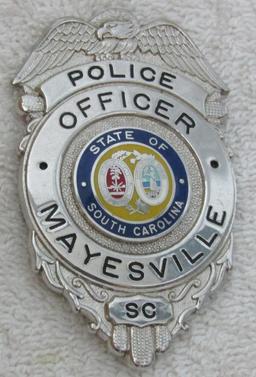 Ca. 1960's "MAYESVILLE, S.C. POLICE OFFICER" Pocket Clip Badge