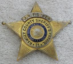 Ca. 1930-40's "RAMSEY CTY., MINNESOTA COUNTY SHERIFF'S PATROL" 5 Point Star Badge-Named