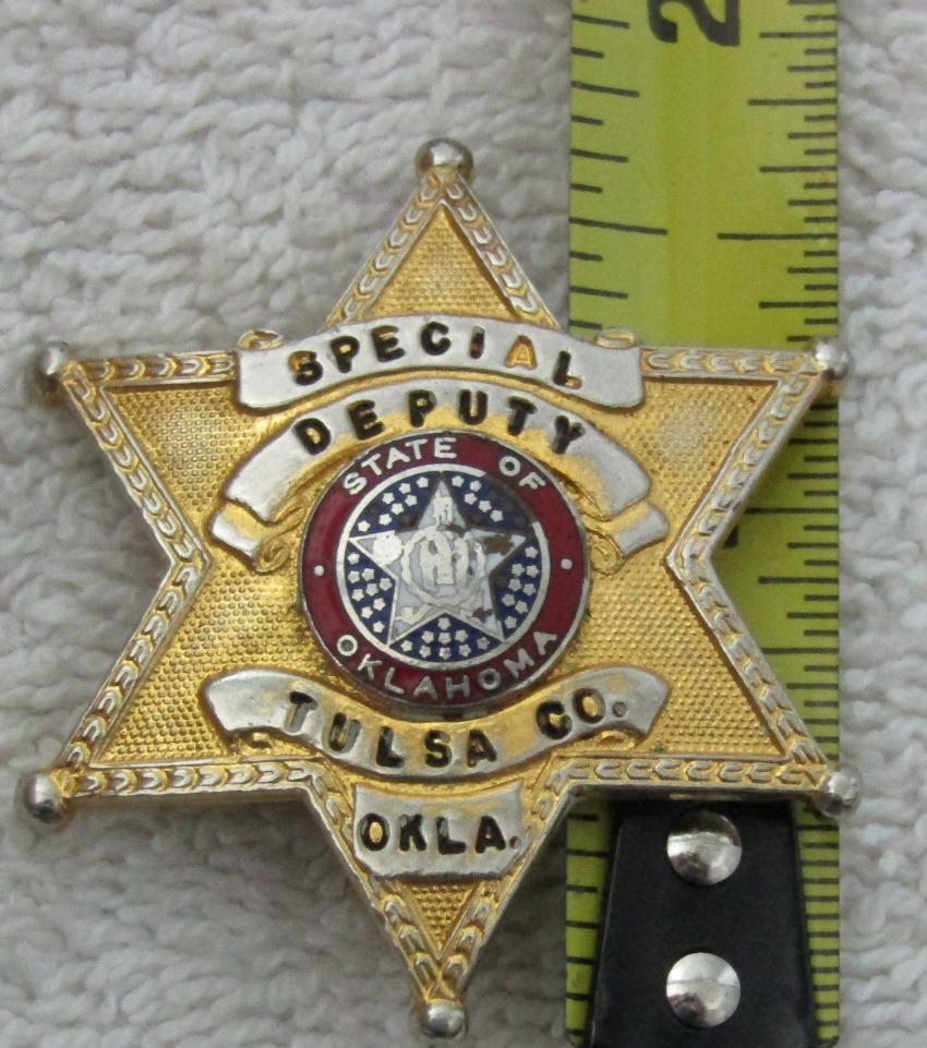 1930-40'S Vintage "TULSA COUNTY, OK. SPECIAL DEPUTY SHERIFF" 6 Point Star Badge