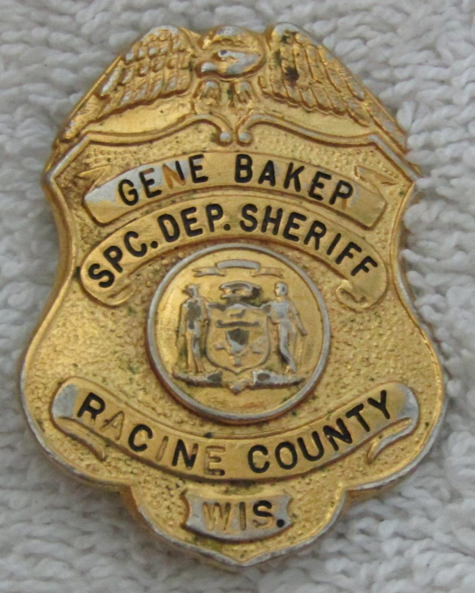 Ca. 1940-50's "RACINE COUNTY, WISCONSIN SPC. DEP. SHERIFF" Badge-Named