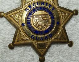 1940-50's Vintage "ARIZONA SECURTY GUARD" 7 Point Star Badge