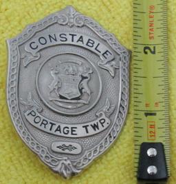 Ca. Early 1900's "PORTAGE TWP. MICHIGAN CONSTABLE" Badge