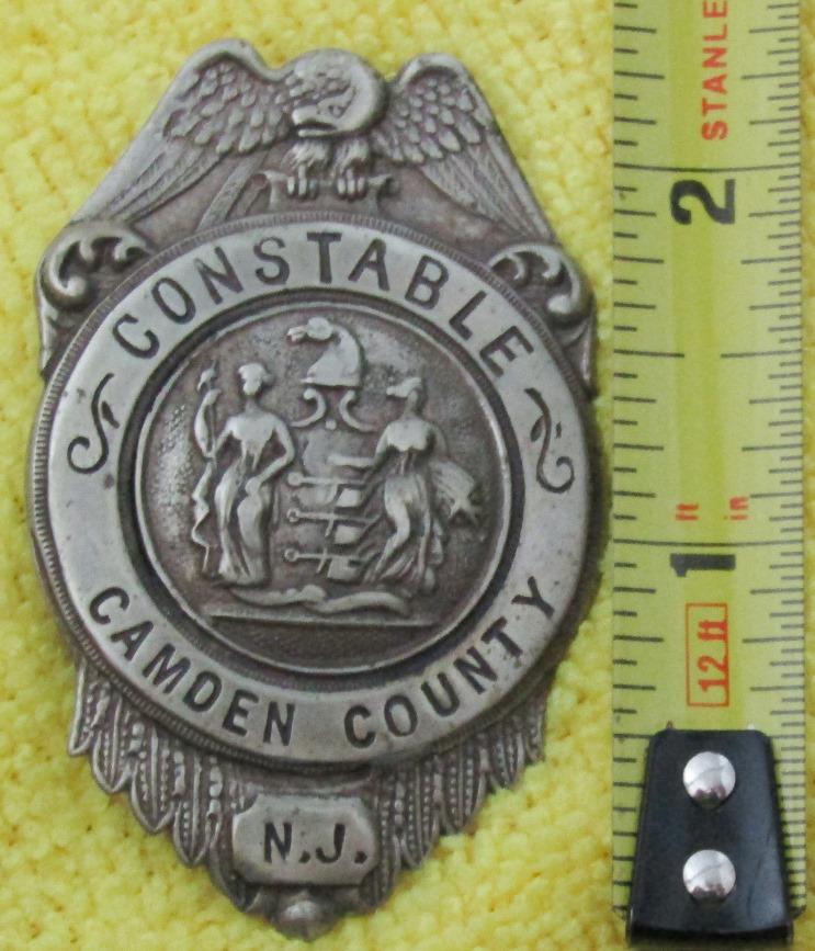 Ca. Early 1900's "CAMDEN COUNTY, NJ CONSTABLE" Badge