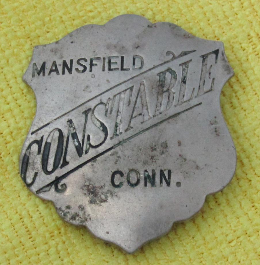 Ca. 1920-30's "MANSFIELD, CONN. CONSTABLE" Badge