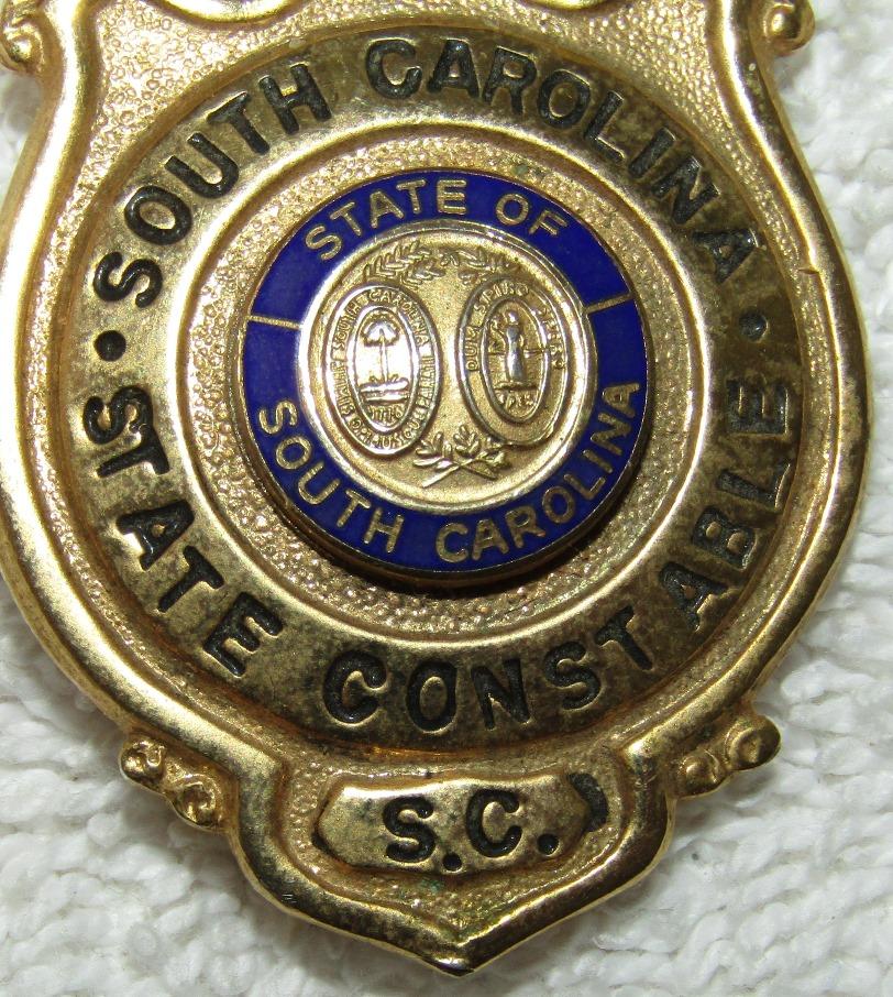 1950-60's Vintage "SOUTH CAROLINA STATE CONSTABLE" Pocket Badge W/Clip