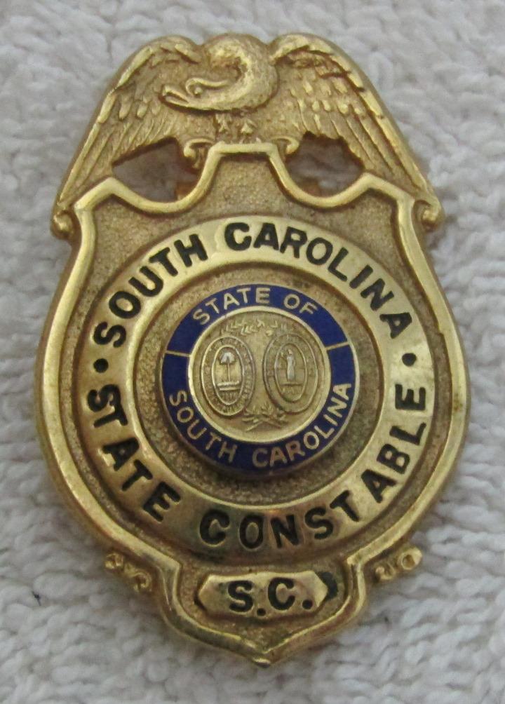 1950-60's Vintage "SOUTH CAROLINA STATE CONSTABLE" Pocket Badge W/Clip