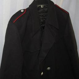 Ca. 1950-60's Italian Police Overcoat With Removeable Zipper  Lining