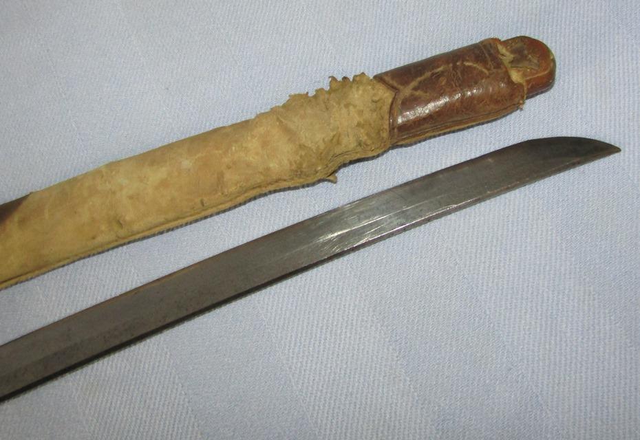 U.S. Vet Estate  Hand Forged Japanese Samurai/katana Sword-"Kanemichi Saku" W/Capture Photo?