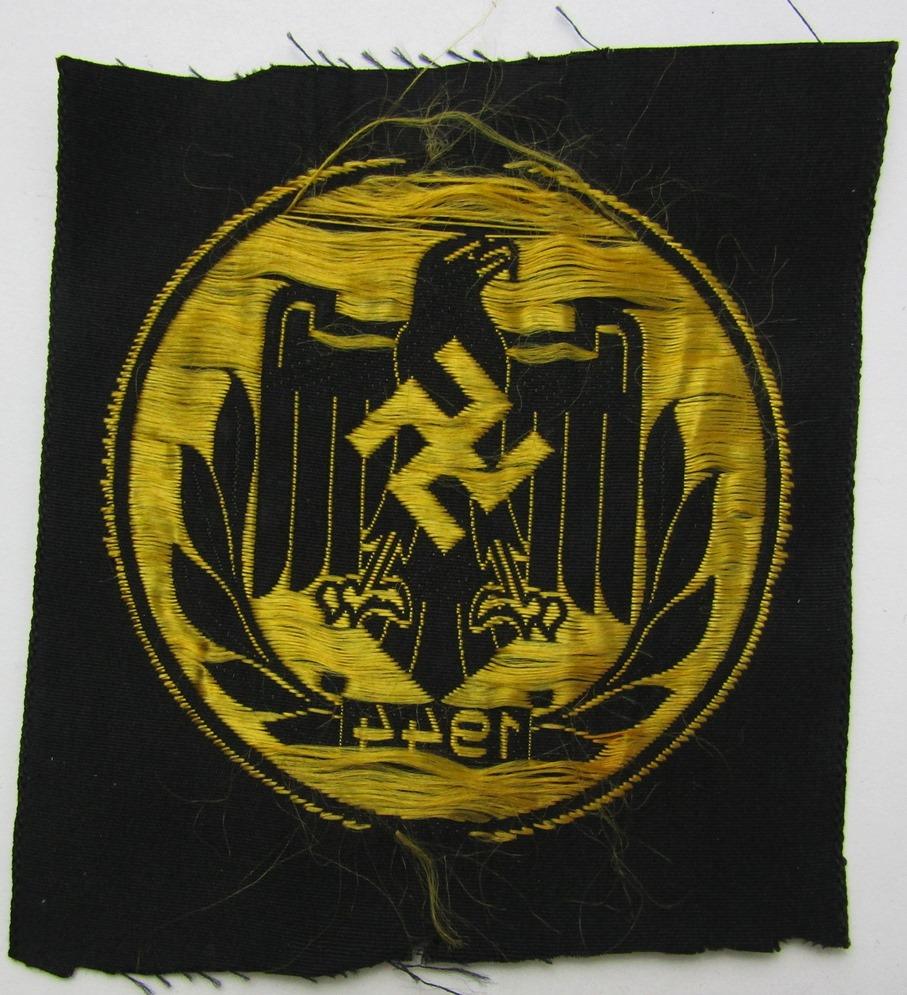 1944 Dated NSRL Bevo Embroidered Sports Patch In Gold