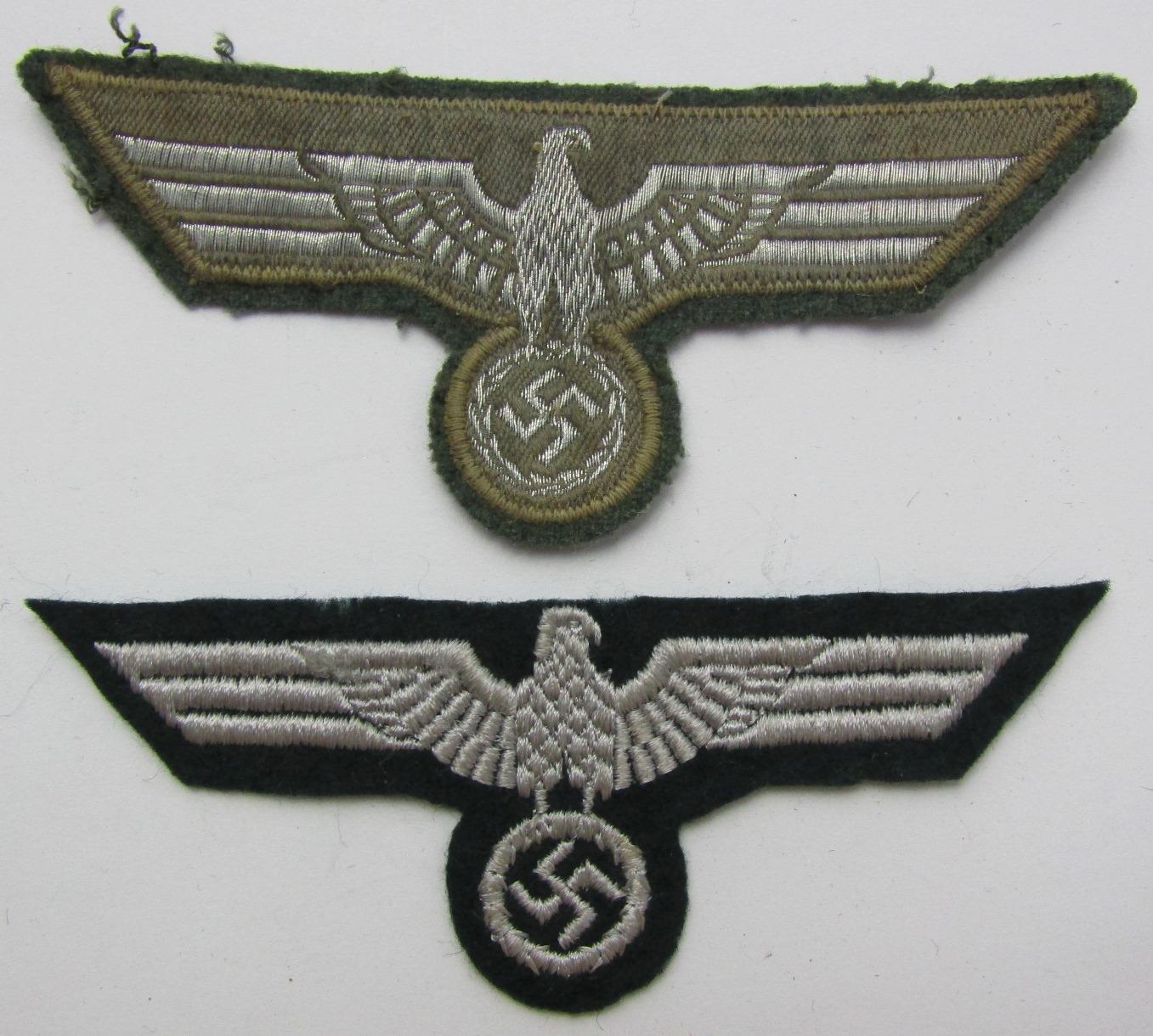 2pcs-WW2 Wehrmacht NCO And Enlisted Breast Eagles