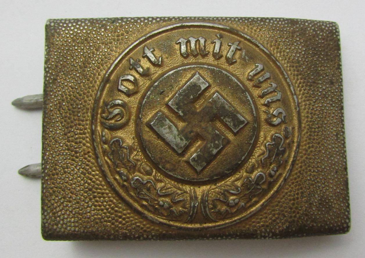 WW2 Nazi Wasserschutzpolizei Belt Buckle For NCO/Enlisted-1942 dated By FLL