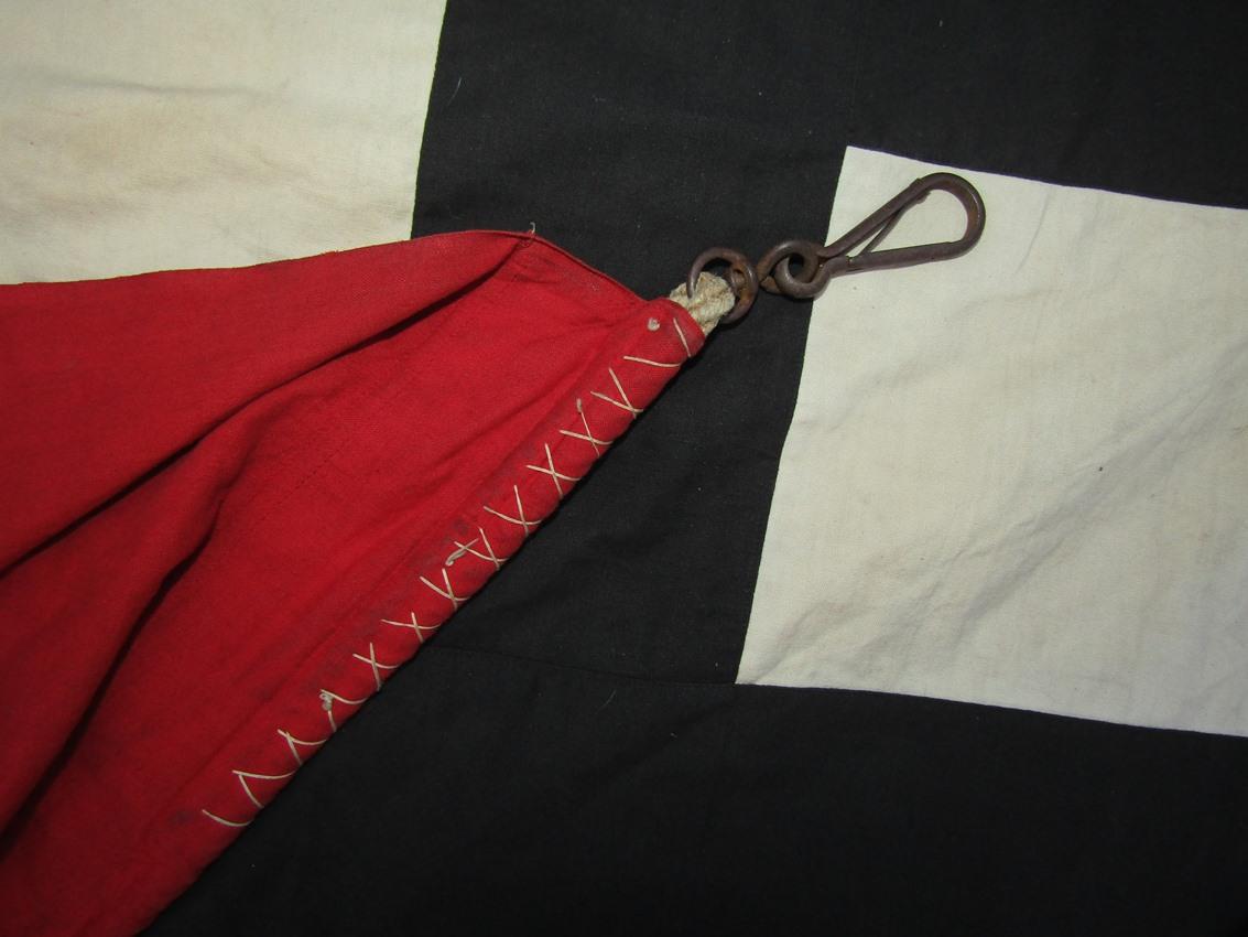 Large Size Multi Piece Nazi Party Battle Flag-Double Sided W/Hanger clips